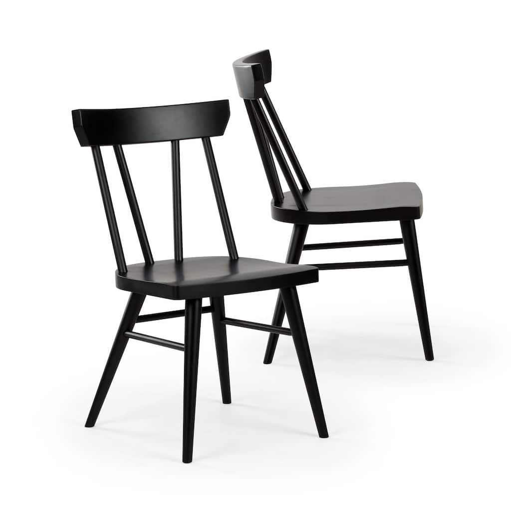 Plank and Beam Solid Wood Windsor Dining Chair - Set of 2