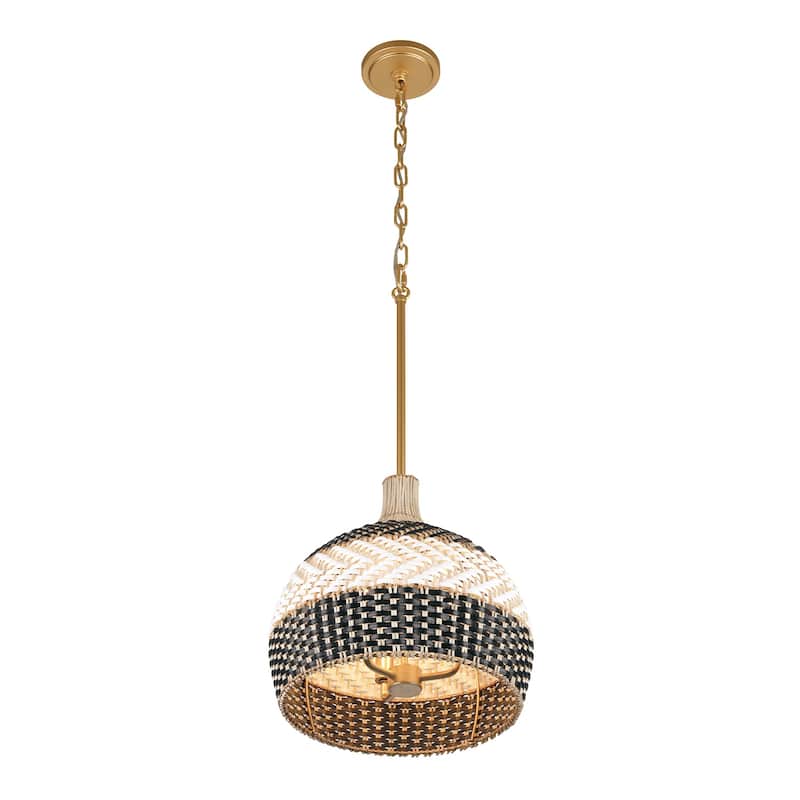 Crystorama Lighting Group ZAN-9003 Zanzibar 3 Light 14" Wide Pendant