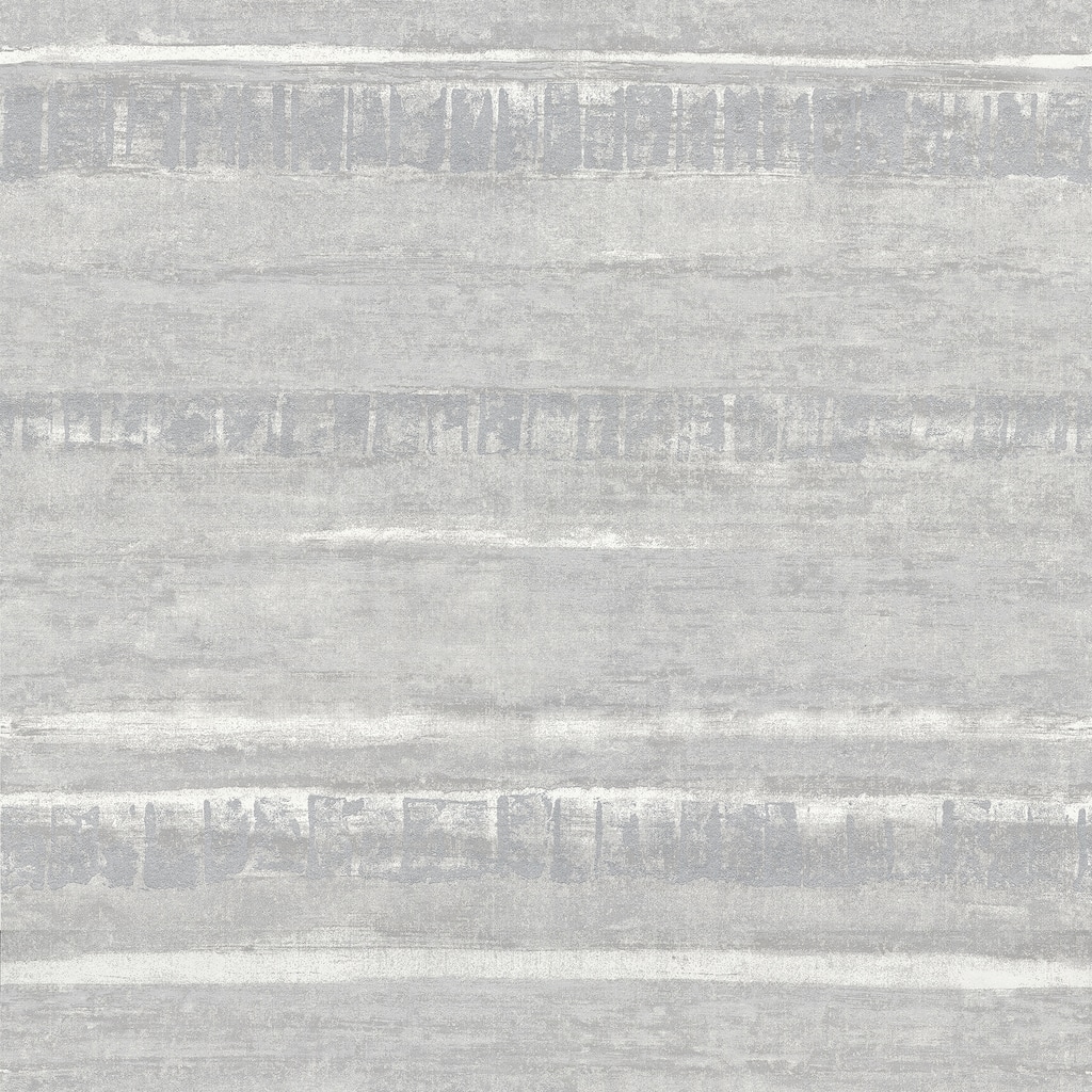 A-Street Prints Rakasa Silver Distressed Stripe Wallpaper