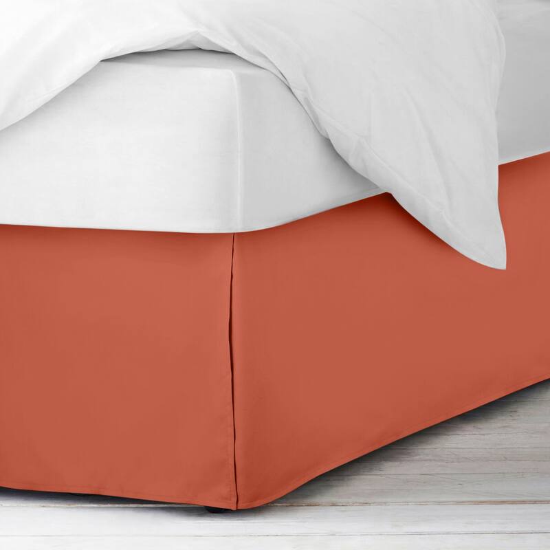 Clara Clark Pleated Bed Skirt-14 inch Tailored Drop - Soft Double Brushed Premium Microfiber Ruffle Bed Skirt - Includes 8 Pins