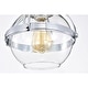 preview thumbnail 15 of 22, Concordia Semi Flush Mount Ceiling Light Brass Gold and Clear Glass Finish 1-Light - N/A