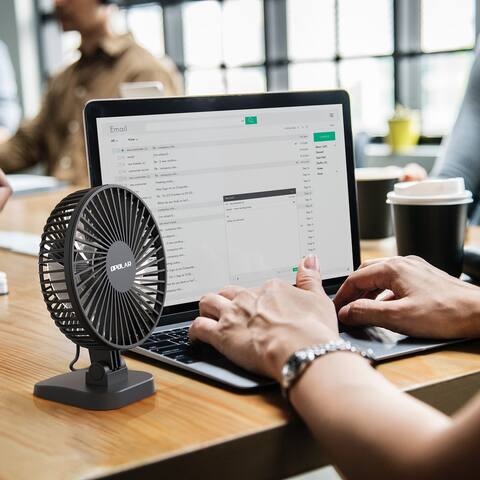 3 Speeds Desk Fan,Quiet Portable Fan with USB for Desktop Office Table