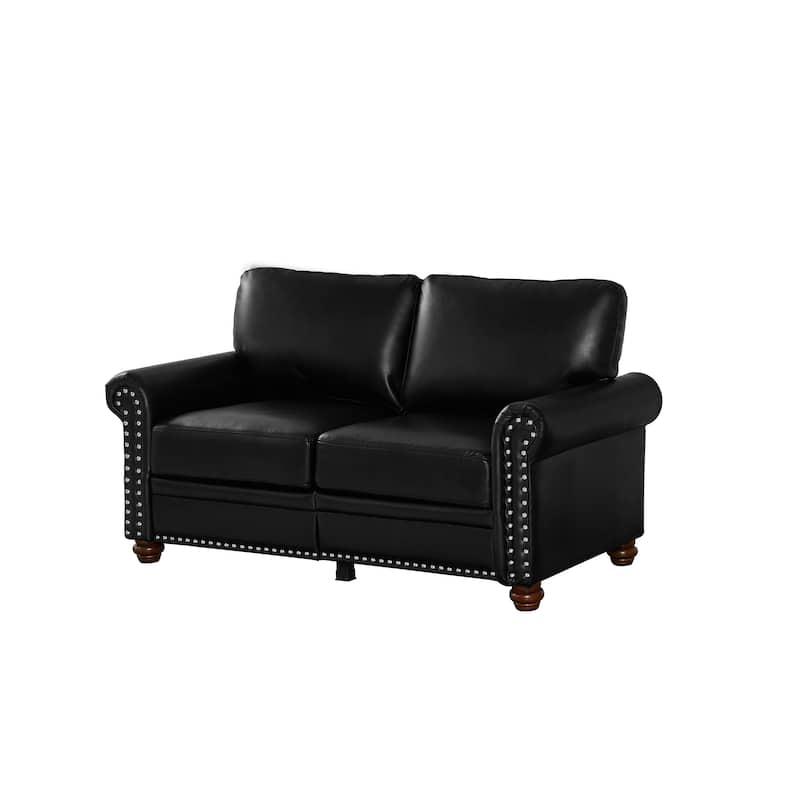 Living Room Sofa Loveseat Faux Leather