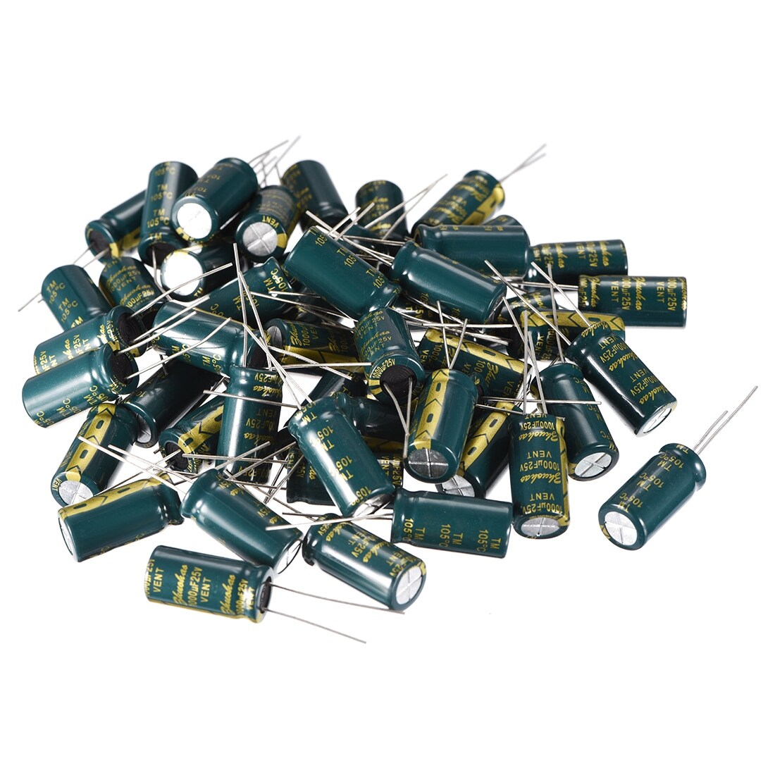 6 PCS 25V 1000uF Radial Electrolytic Capacitor NEW