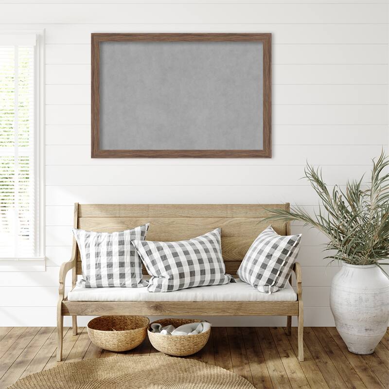 Amanti Art Pia Medium Brown Narrow Framed