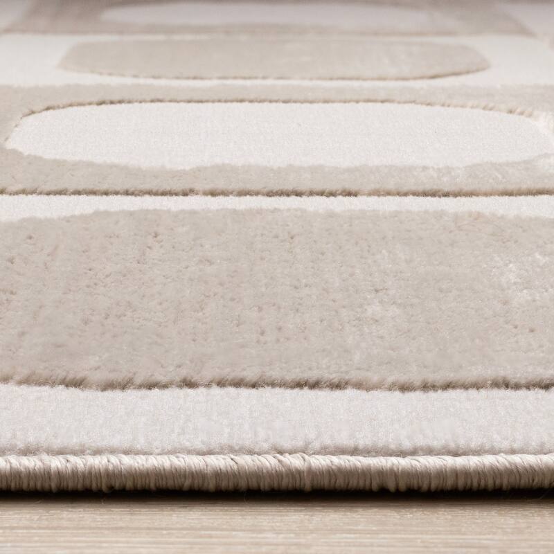 Leonardo Beige Off-White Vintage Patterned Area Rug