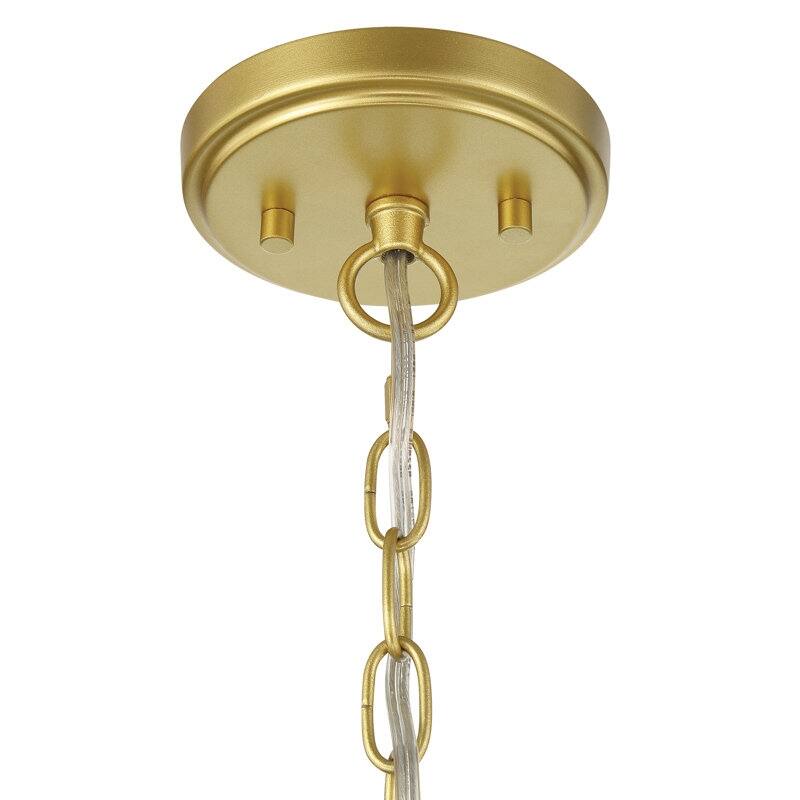 Acroma 47" Gold Farmhouse Wagon Wheel Chandelier for Living Room