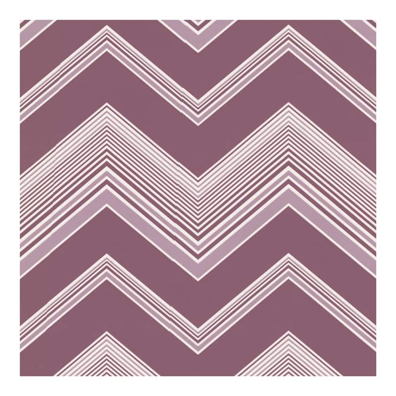 Decorline Bearden Purple Zig Zag Wallpaper - 396in x 20.5in 0.25in