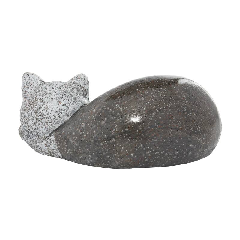 Polystone Cat Indoor Outdoor Decorative Garden Sculpture - Gray - Roche River Decor