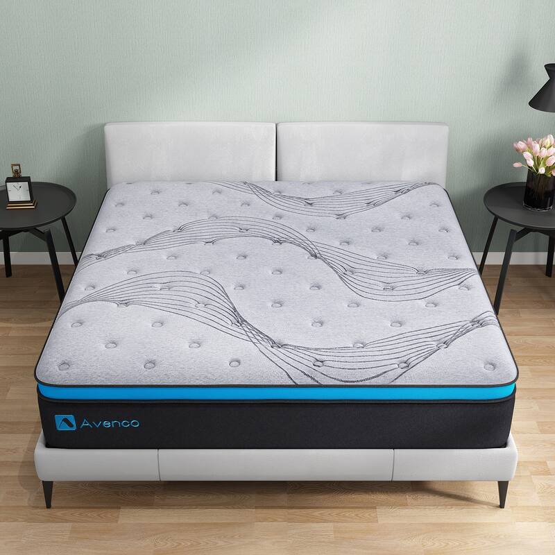 12 inch Hybrid Mattress Innerspring and Gel Memory Foam in a Box - King