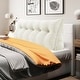 preview thumbnail 161 of 182, WOWMAX Large Reading Wedge Headboard Pillow for Bed Rest Back Support Queen - Cotton Ivory