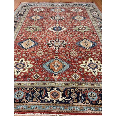 HERAT ORIENTAL Hand-knotted Indo 9' x 12' Karaja Wool Rug - 9' x 12'