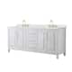 Option White / Giotto Quartz Top / Brushed Gold Hardware
