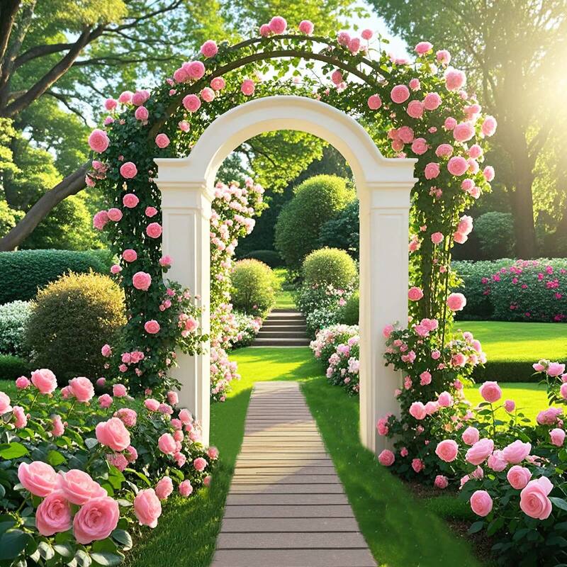 Costway 8 FT Outdoor Pathway with HDPE Frame Non-slip Surface Metal - See Details