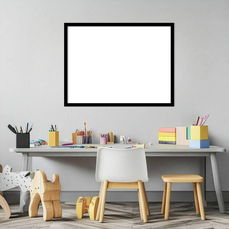 Amanti Art Black Gallery Deep Framed Dry Erase Magnetic Board