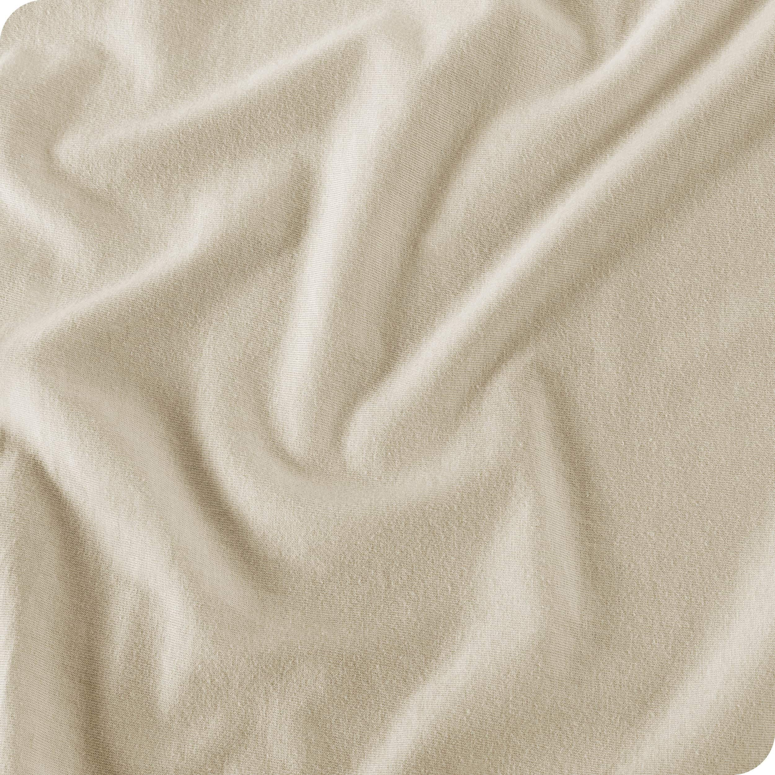 Bare Home Organic Cotton Jersey Fitted Sheet - Twin - Sand