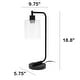 preview thumbnail 3 of 35, Lalia Home Modern Iron Desk Lamp with USB Port and Glass Shade - N/A