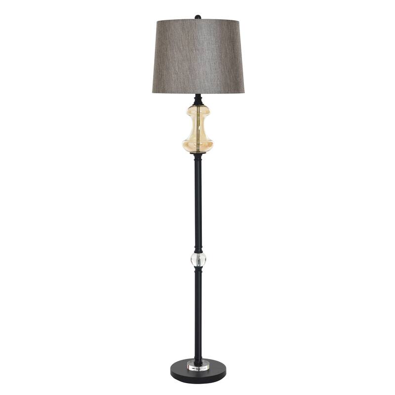 StyleCraft Callahan Floor Lamp - Madison Bronze, Grey