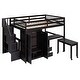 preview thumbnail 25 of 55, Full Loft Bed with Stairs, Built-in Desk & 5-in-1 Storage