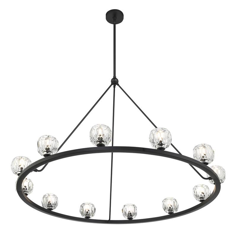 Aragon 12 Light Matte Black Chandelier