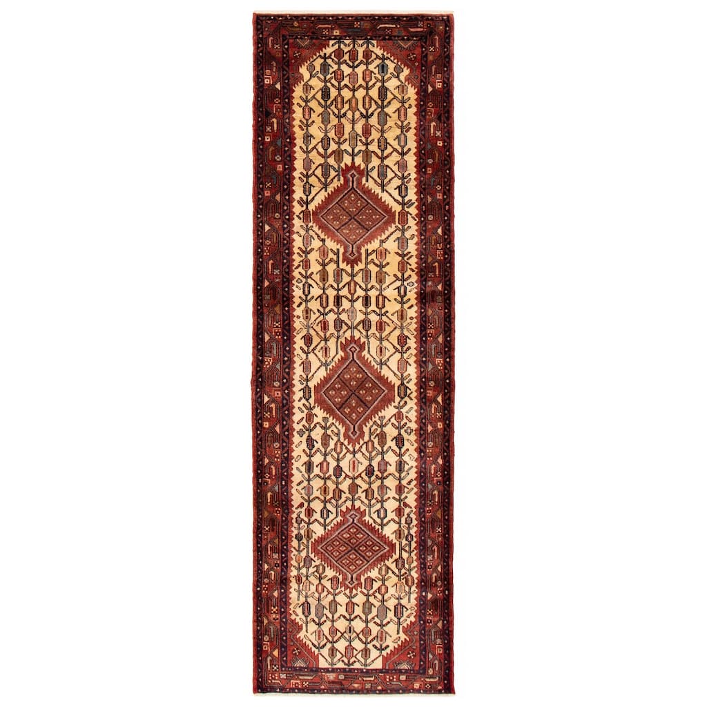 ECARPETGALLERY Hand-knotted Andelz Cream Wool Rug - 3'0 x 10'1