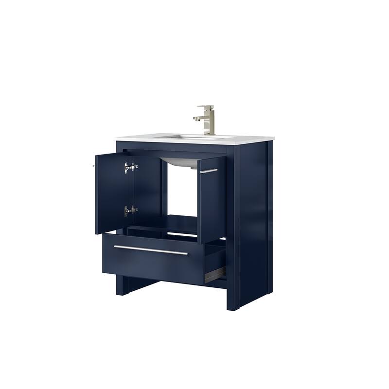 Lafarre Bath Vanity Quartz Top, Sink and Brushed Nickel Faucet