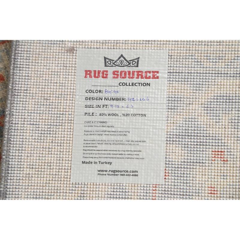 Geometric Traditional Ziegler Turkish Wool Area Rug Decorative Carpet - 6'7" x 9'10"