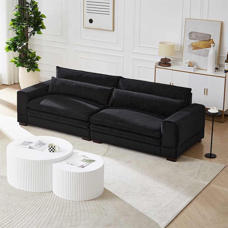 Mid Century Modern Sofa - Black