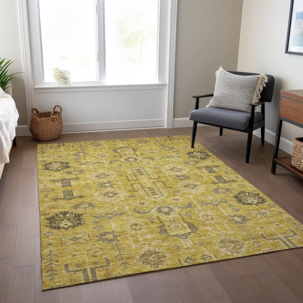Machine Washable Indoor/ Outdoor Chantille Boho Rug
