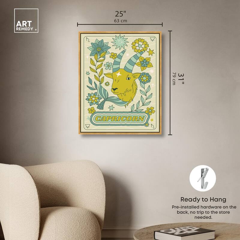 Capricorn Stars Card Canvas by Art Remedy