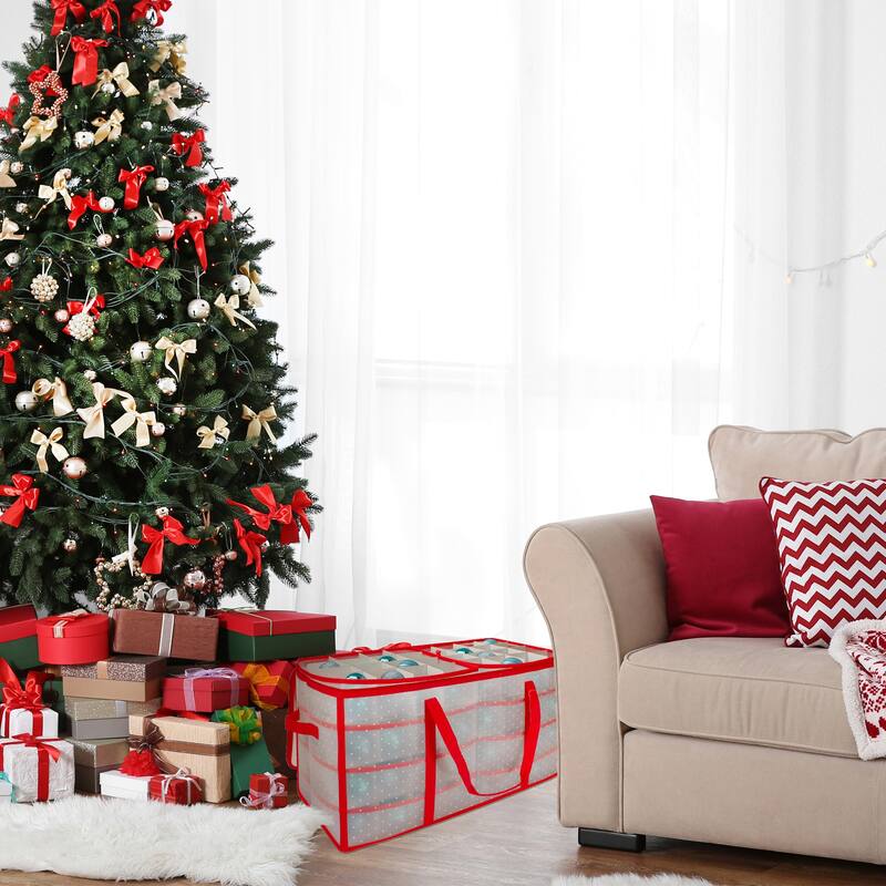 Transparent Zip Up Christmas Storage Box- Ornaments