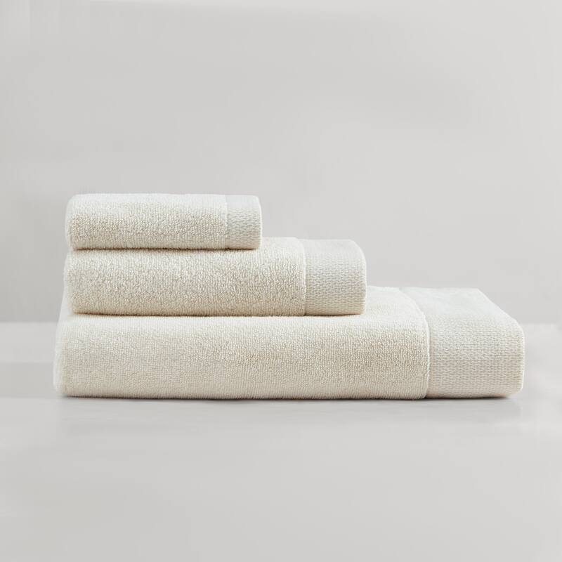 Calvin Klein Entwine Solid Cotton 3 Piece Towel Set 3 Piece Bed Bath & Beyond 39613323