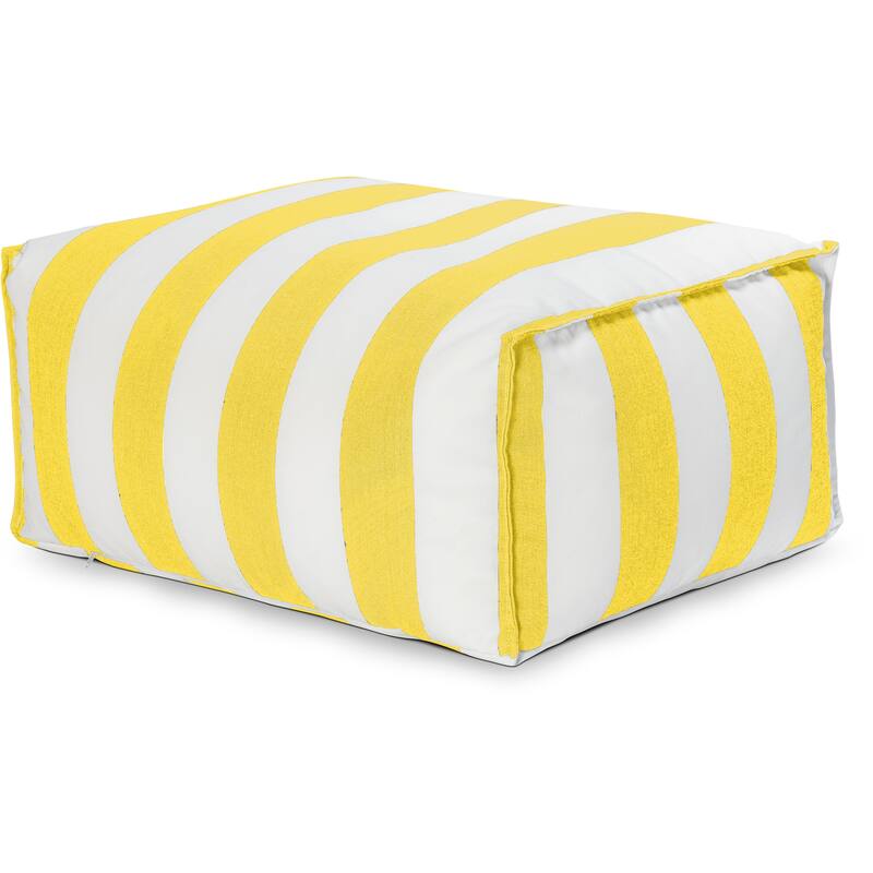 Santorin Roll Indoor Outdoor Ottoman Pouf - Yellow