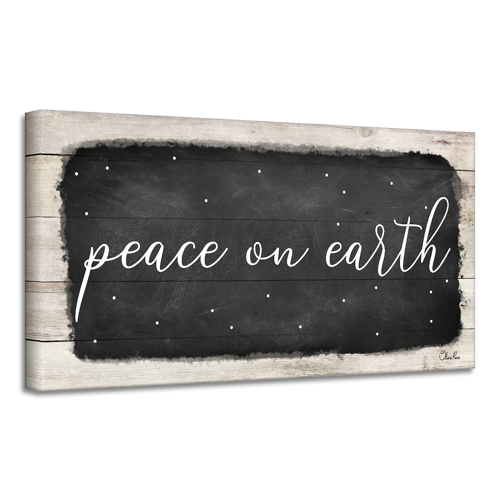 Ready2HangArt 'Peace on Earth I' Holiday Canvas Wall Art by Olivia Rose