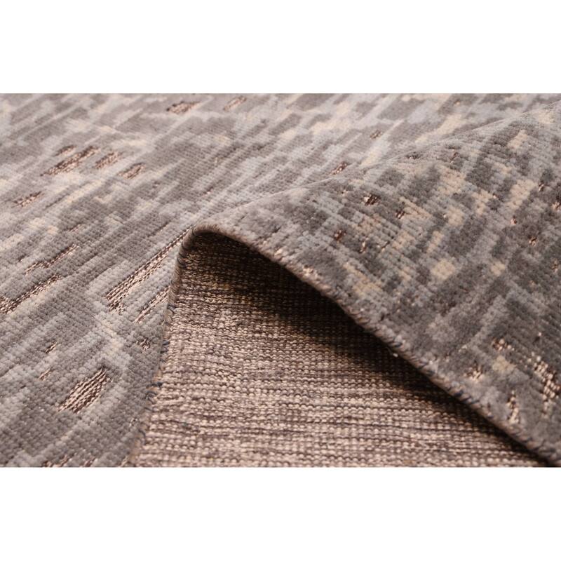 ECARPETGALLERY Hand-knotted Elysian Grey Wool Rug - 9'1 x 11'10