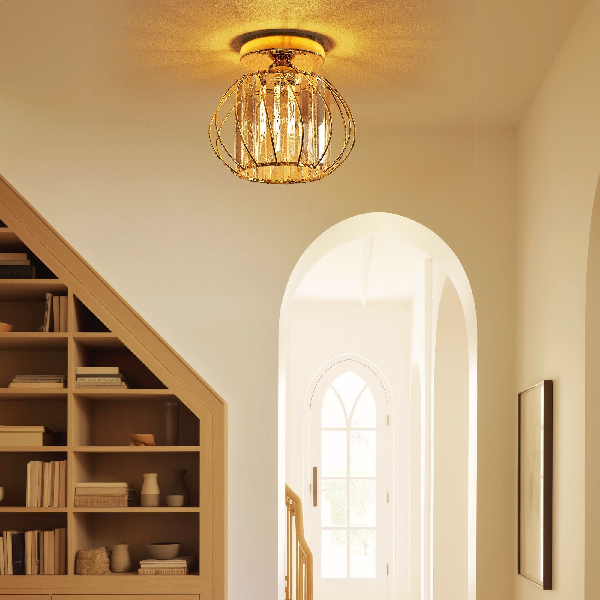 soranonsky✳︎ Starsky 3-Light 18in. Contemporary Glass Bubble Semi Flush Mount