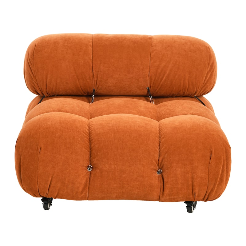 Armless Modular Chair with Locking Wheels