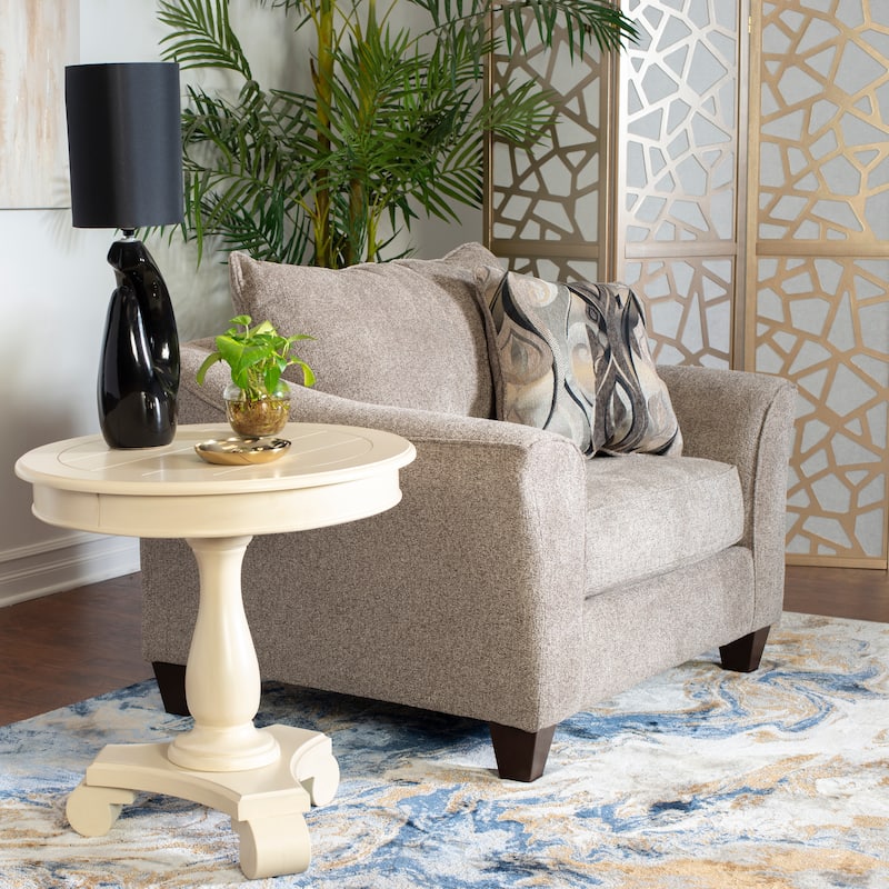 Roundhill Furniture Camero Contemporary Fabric Accent Chair and Ottoman Set
