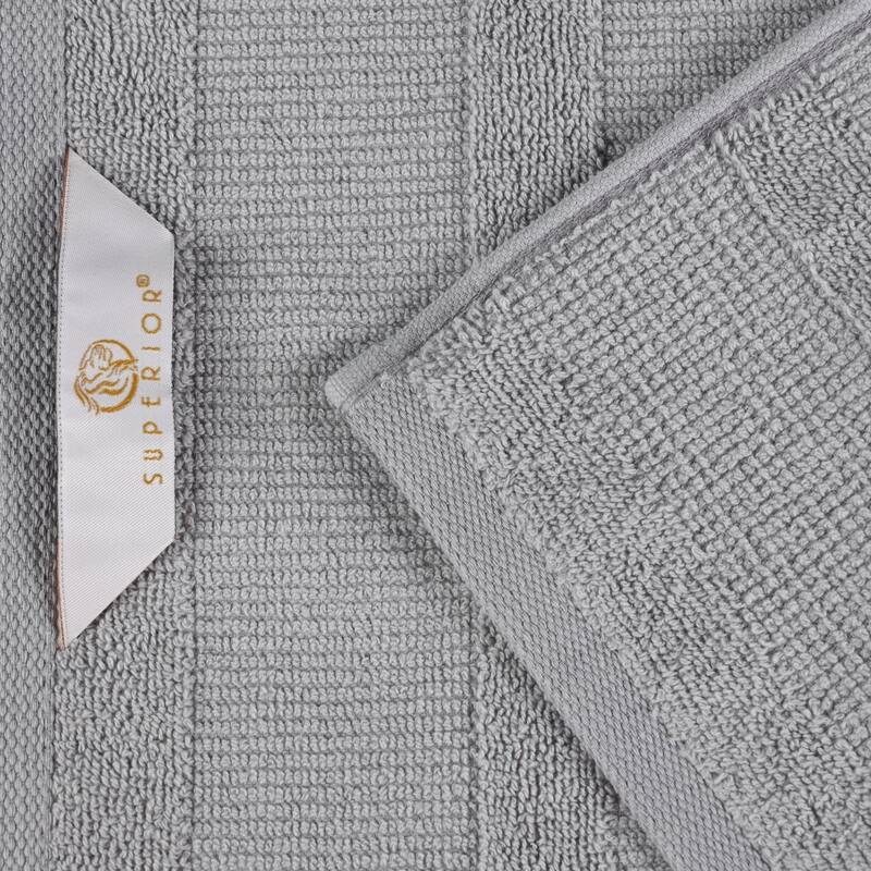 Superior Roma Cotton Ribbed Soft Highly Absorbent Hand Towel Set of 6