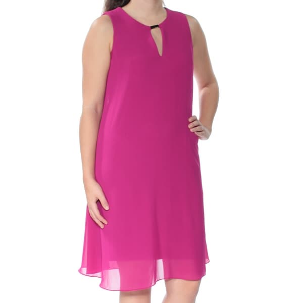 Purple Sleeveless Knee Length Dress