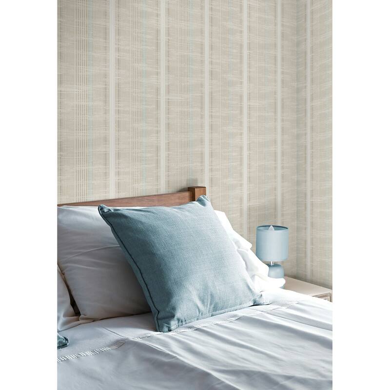 Seabrook Designs Longthorpe Stripe Unpasted Wallpaper
