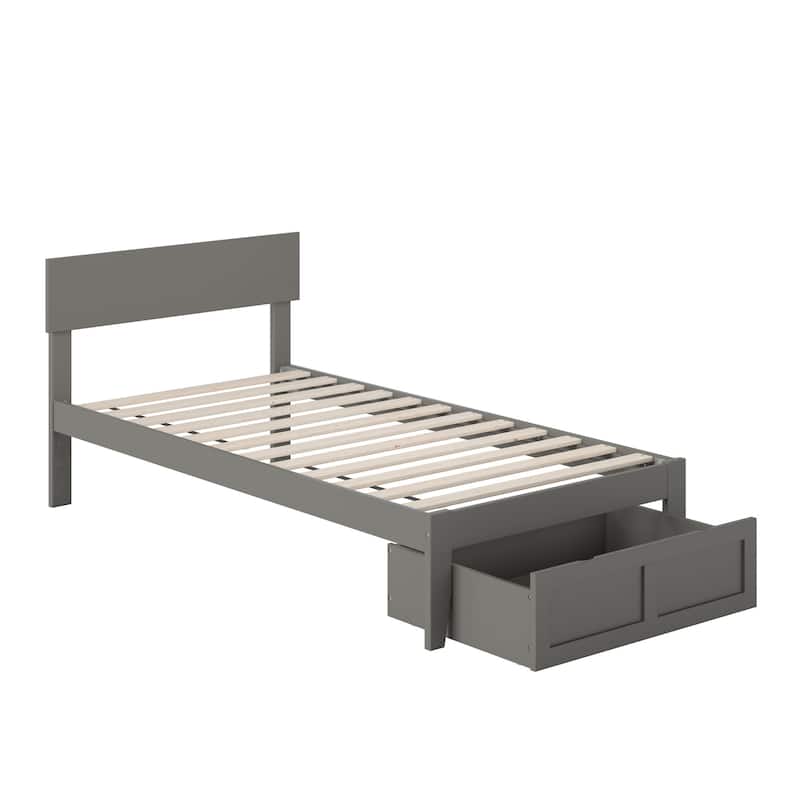 AFI Boston Platform Bed with Foot Drawer
