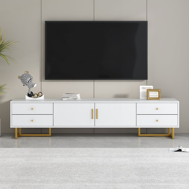 Modern TV Stand with Ample Storage and Stylish Design for Living Room