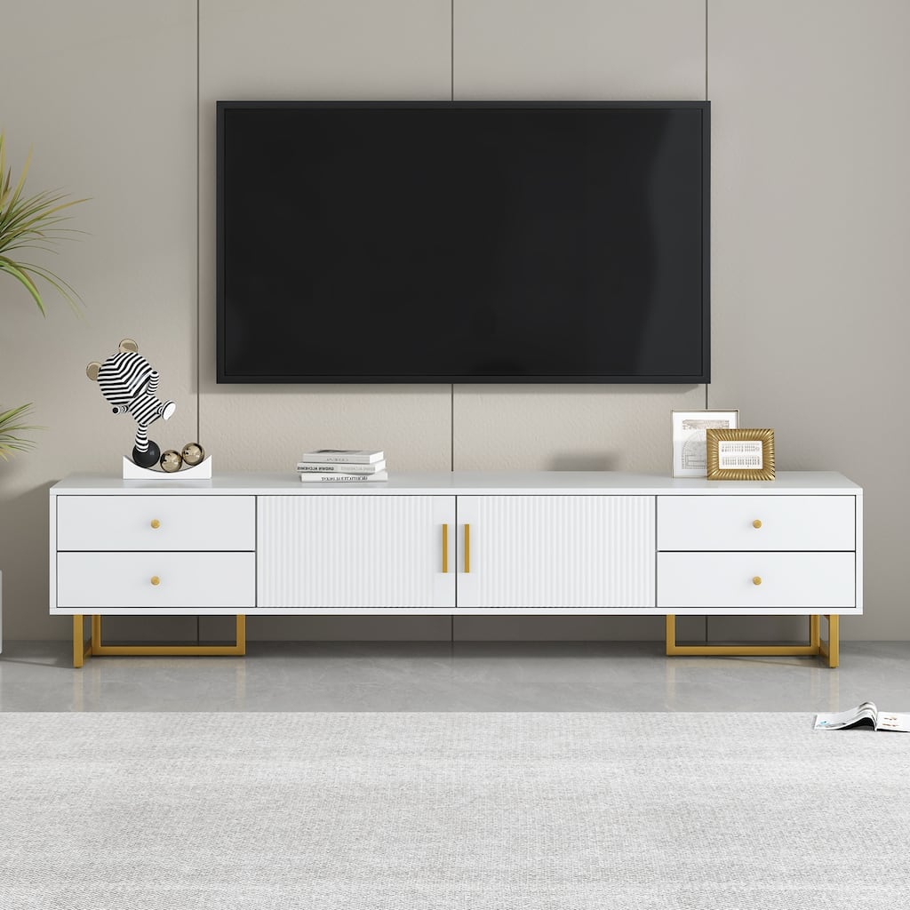 Modern TV Stand with Ample Storage and Stylish Design for Living Room