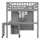 preview thumbnail 30 of 55, Space-Saving Loft Bed with Storage Stairs & Two Drawers, Wooden Full Bed Frmae wiht Shelves Wardrobe, Movable table & Side Desk