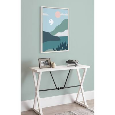 Kate and Laurel Sylvie Nordic Landscape Framed Canvas by Myriam Van Neste