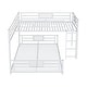 preview thumbnail 13 of 12, Contemporary Design Metal Bunk Bed with Ladder and Guardrails, Twin over Full Size, White