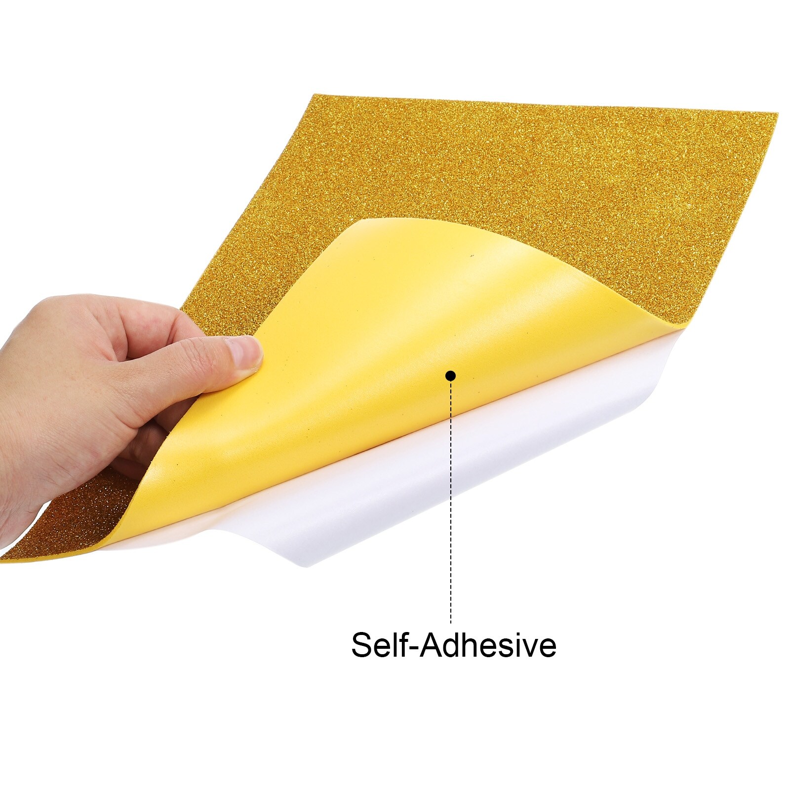 Glitter EVA Foam Sheets Soft Paper Self-Adhesive 11.8 x 7.8 Inch