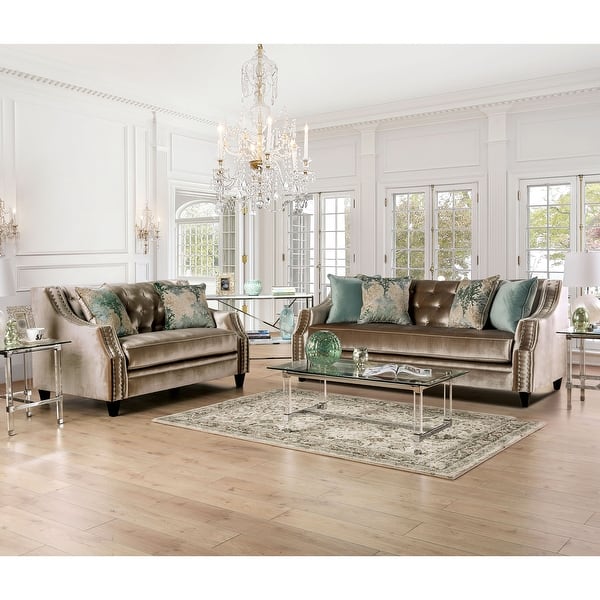 Shop Furniture Of America Vynn Transitional Chenille 2 Piece