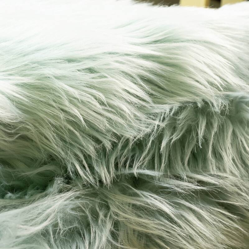 Silver Orchid Parrott Faux Fur Sheepskin Area Rug